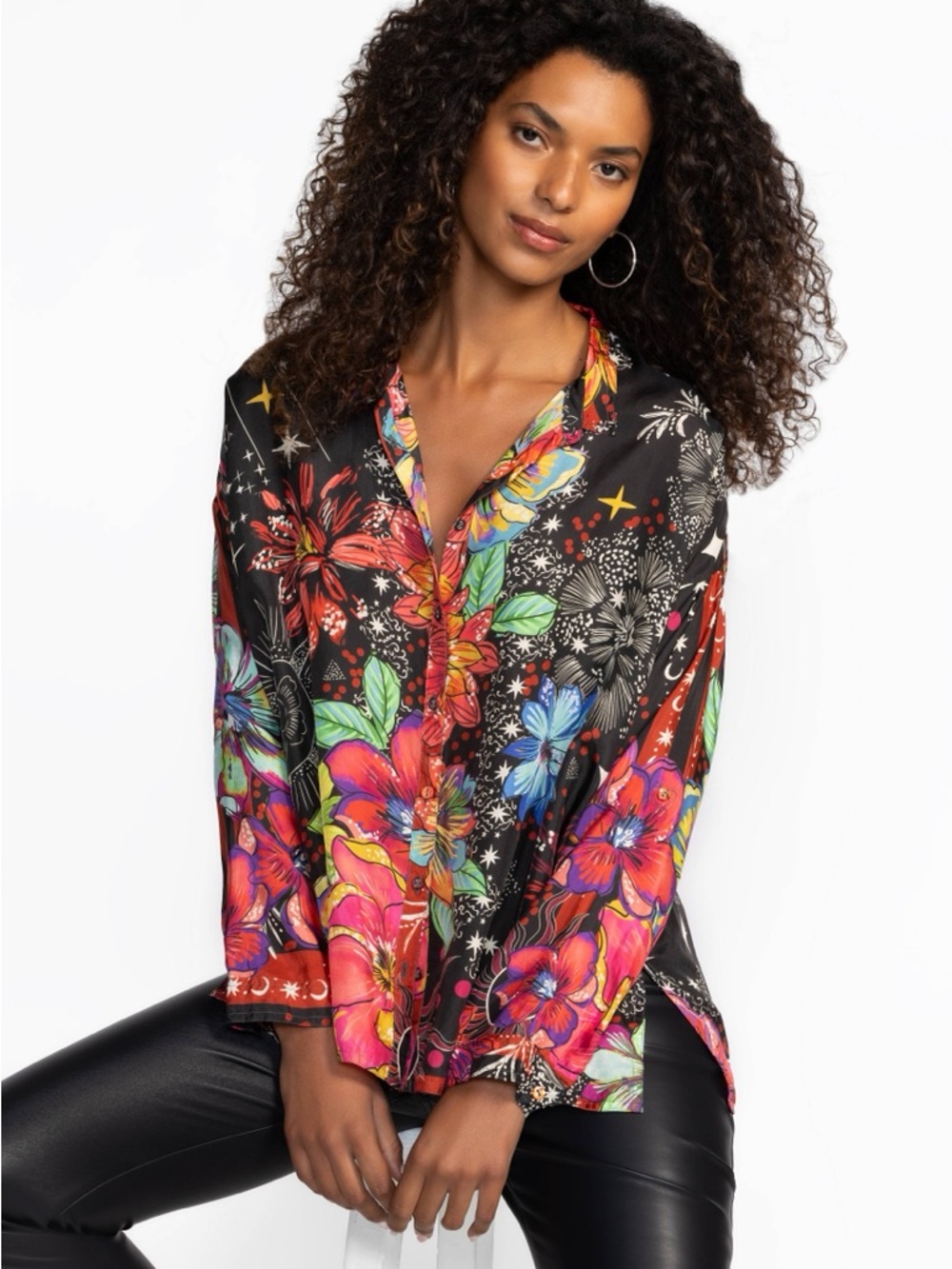 Johnny Was “The Audrey” Oversized Blouse – Size M